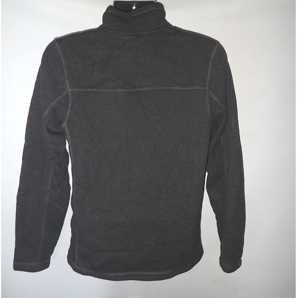 The North Face Mens Gordon Lyons Quarter Zip Fleece Pullover Charcoal Gray Sz M